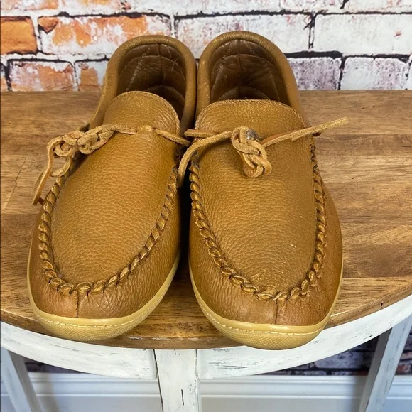 Laurentian Chief Men's Brown Leather Slip On Moccasins Sz 43 - Picture 7 of 16